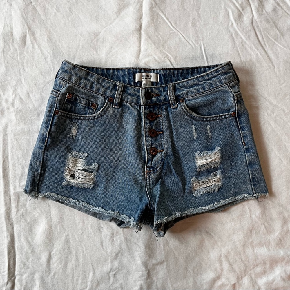 Forever 21 High-Waisted Jean Shorts